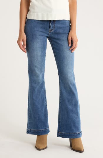 Vigoss Slim Fit Flare Jeans In Blue