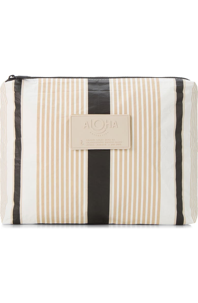 Aloha Collection Mid Lineup Water Resistant Tyvek<sup>®</sup> Zip Pouch, Main, color, Latte