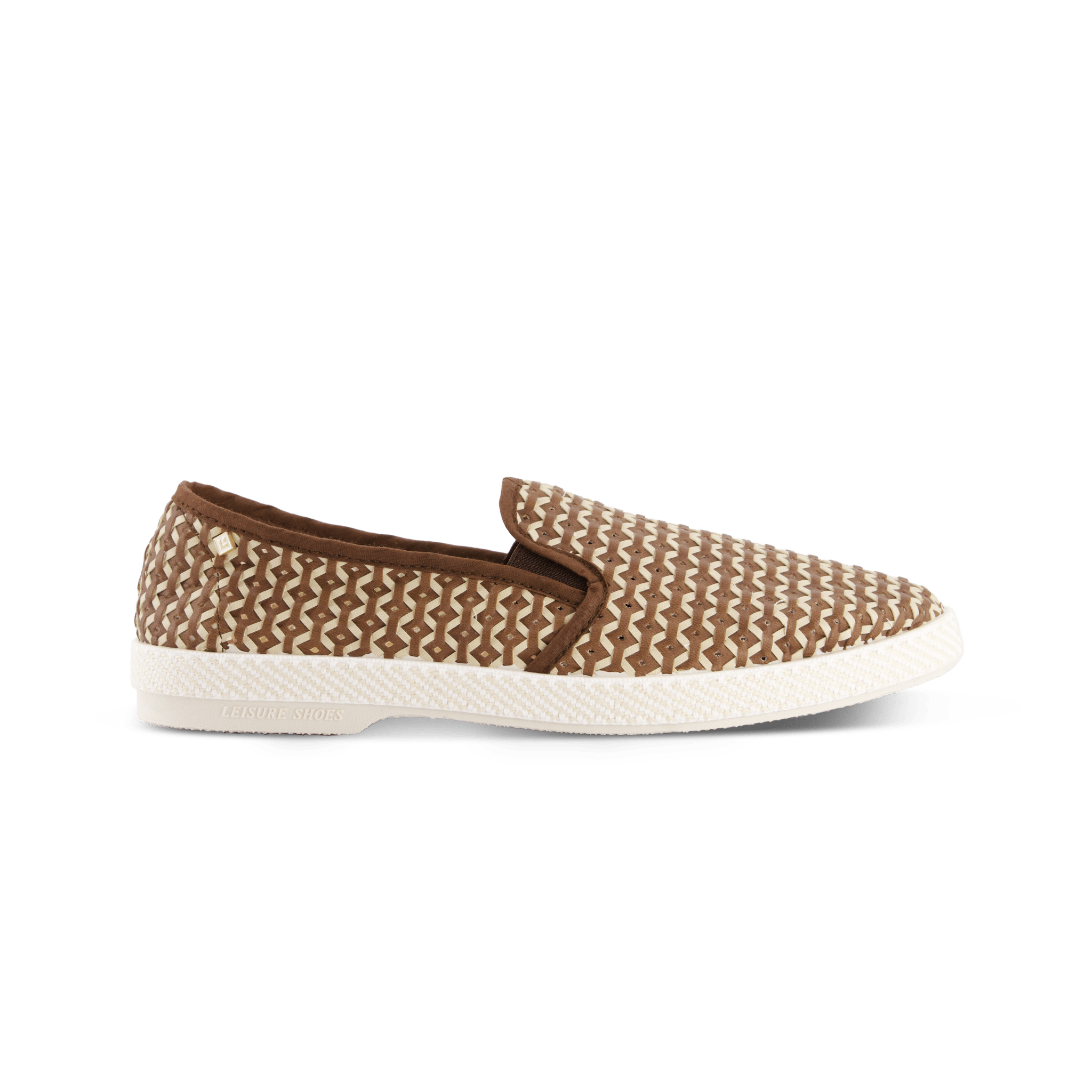Rivieras Classic Woven Leatherette Slip-On Loafer, Main, color, Brown