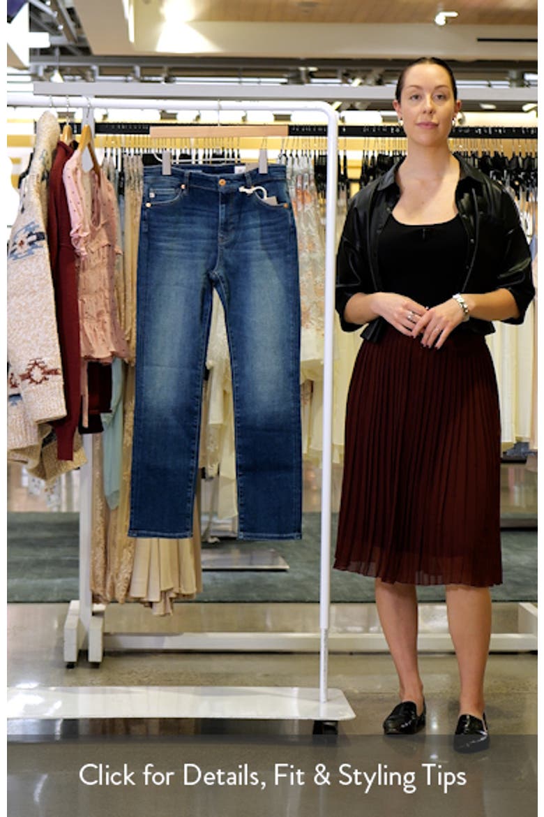 Mari Mid Rise Slim Straight Leg Jeans video