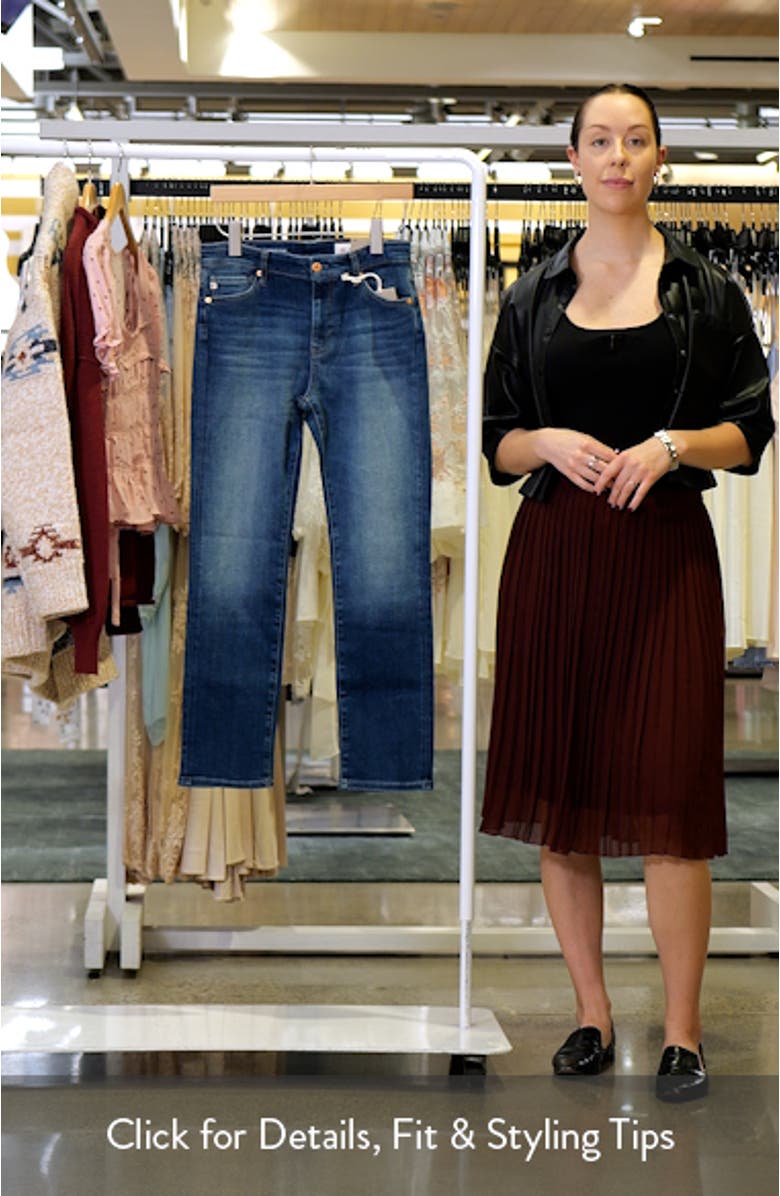 Mari Mid Rise Slim Straight Leg Jeans, sales video thumbnail