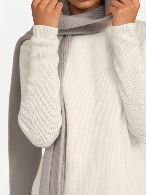 Gobi Mongolian Cashmere Hooded Cashmere Scarf In Gray