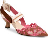 Fendi Colibrì Embroidered Slingback Pump