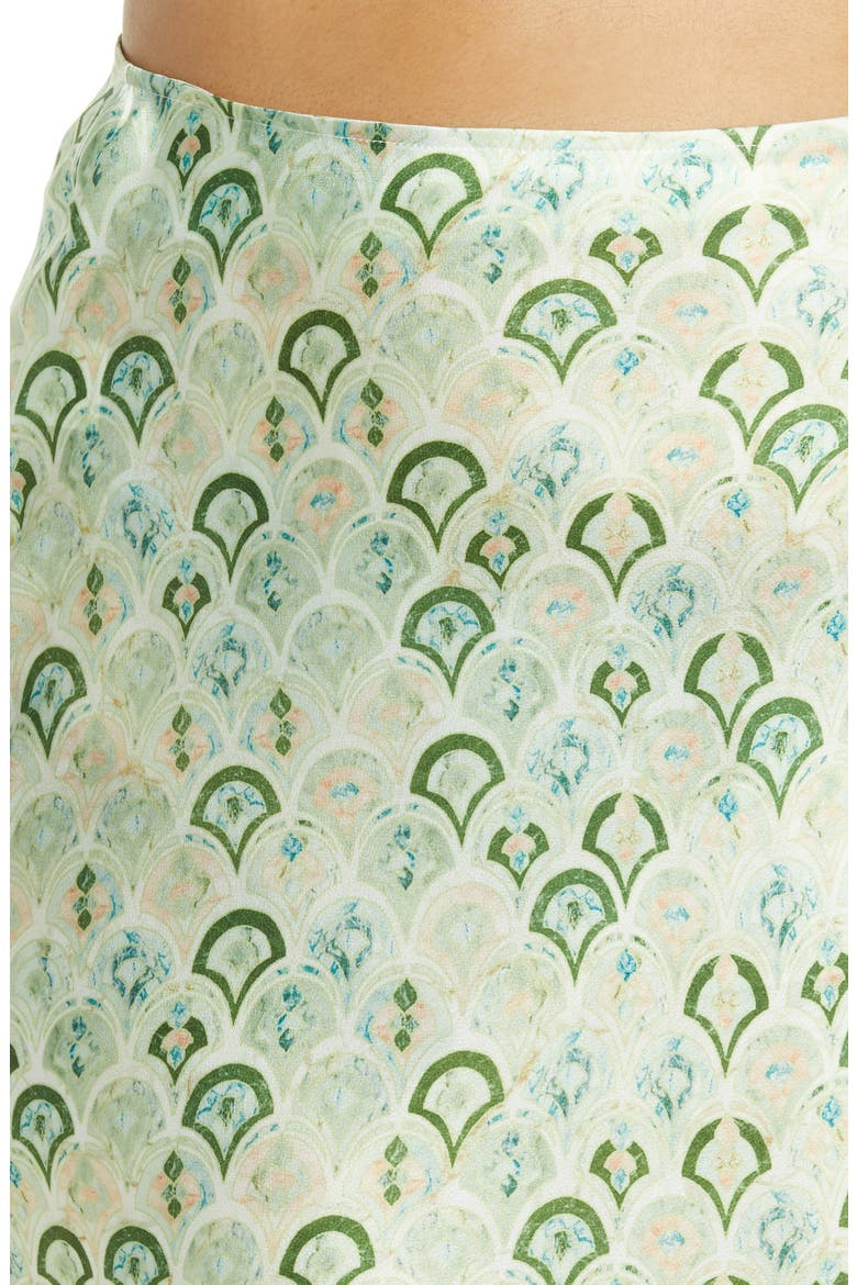 Marble Print Slip Skirt, Alternate, color, GREEN