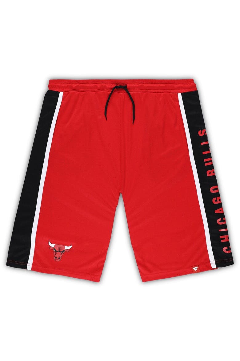 Men's Fanatics Branded Red Chicago Bulls Big & Tall Referee Iconic Mesh Shorts, Main, color, Red