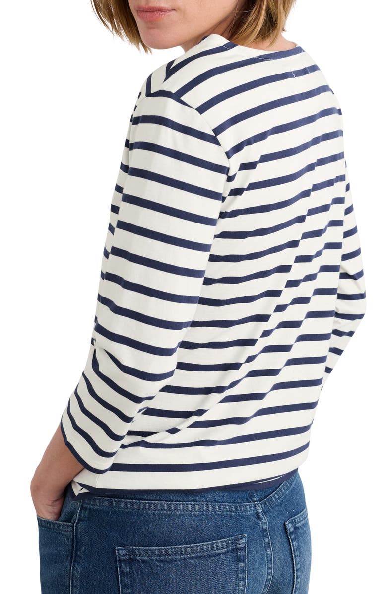 Seasalt Cornwall Sailor Stripe Organic Cotton Top, Alternate, color, Breton Chalk Maritime