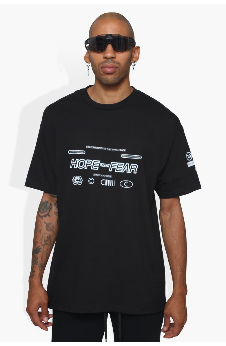 THE CELECT Hope Over Fear Tee, Main, color, Black