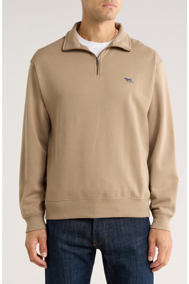 Bayview Road Quarter-Zip Pullover Sweatshirt, Main, color, TIMBER