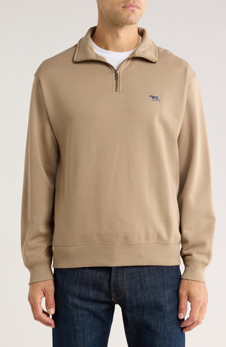 Rodd & Gunn Bayview Road Quarter-Zip Pullover Sweatshirt, Main, color, Timber