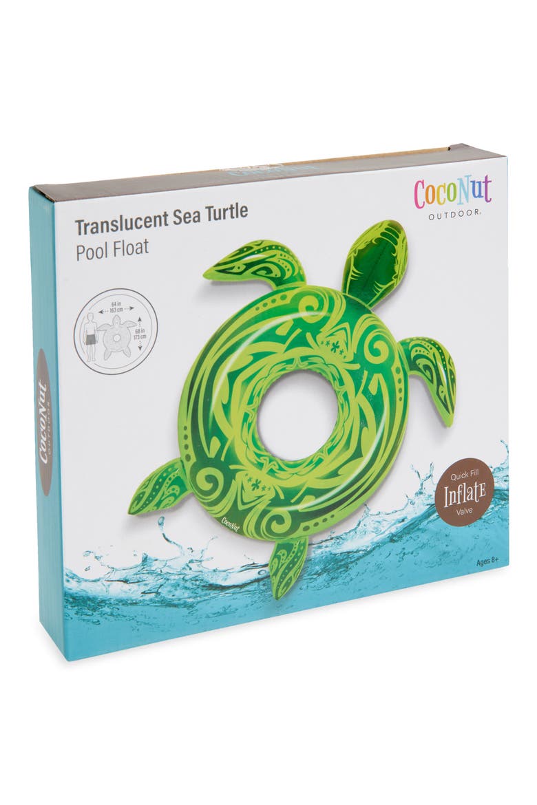 Sea Turtle Pool Float, Main, color, GREEN