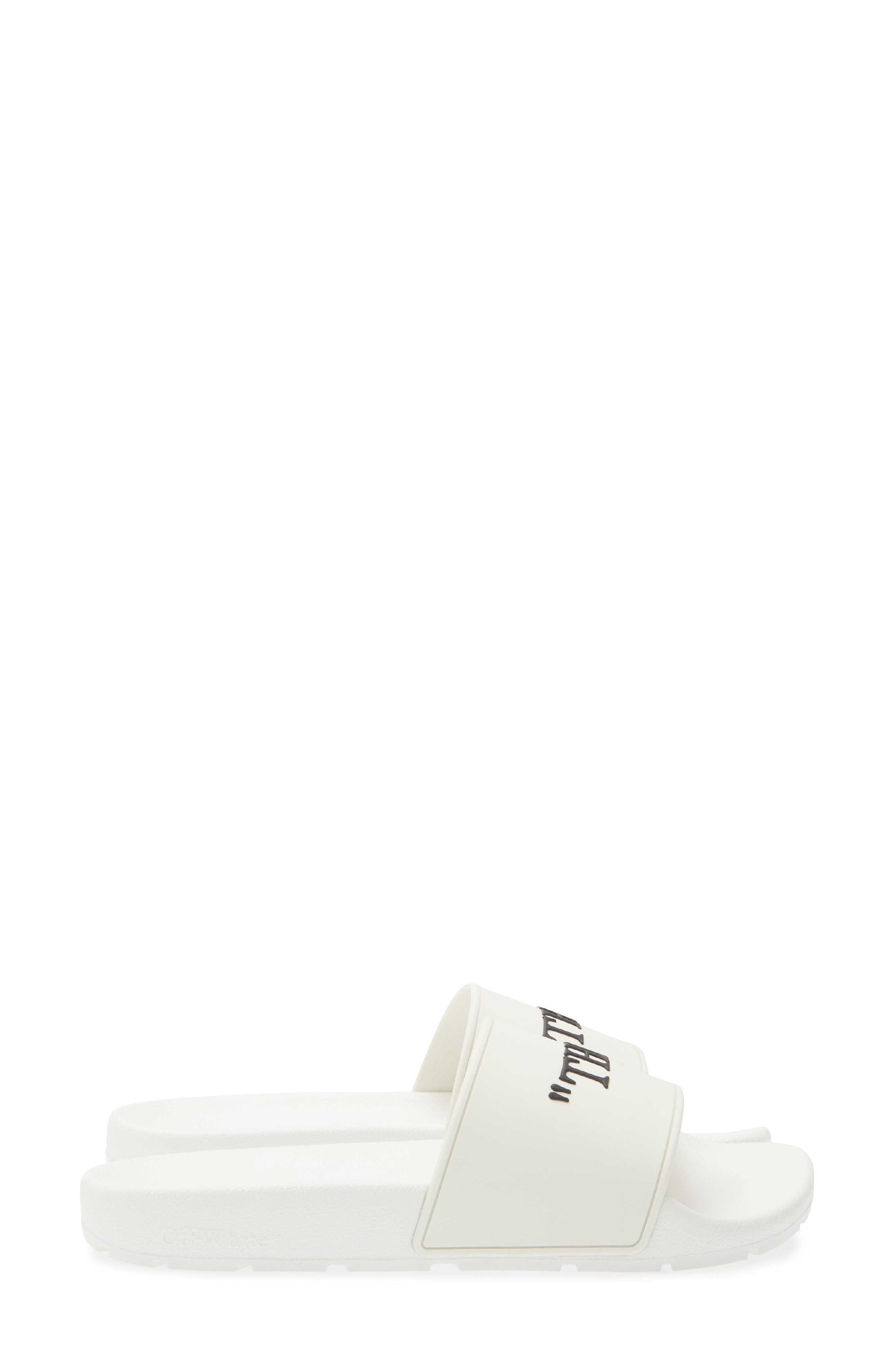 This That Slide Sandal, Alternate, color, WHITE - BLACK