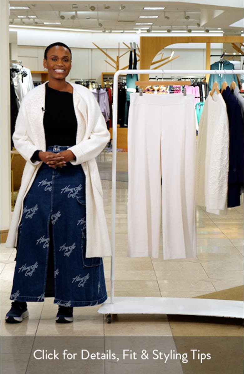 High Waist Wide Leg Pull-On Pants, sales video thumbnail