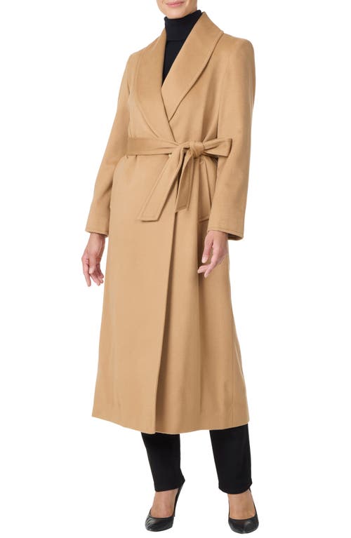 Sofia Cashmere Cashmere Wrap Coat In Brown