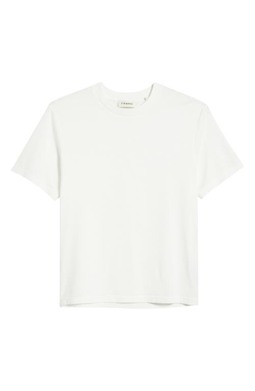 Frame Short Sleeve Light Cotton Tee In White