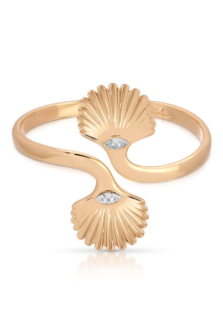 Santorini Shell Cuff Bracelet, Main, color, GOLD