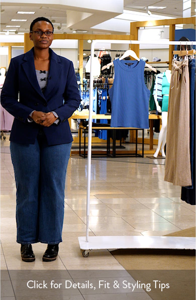 Jordyn Rib Stretch Cotton Crop Tank, sales video thumbnail