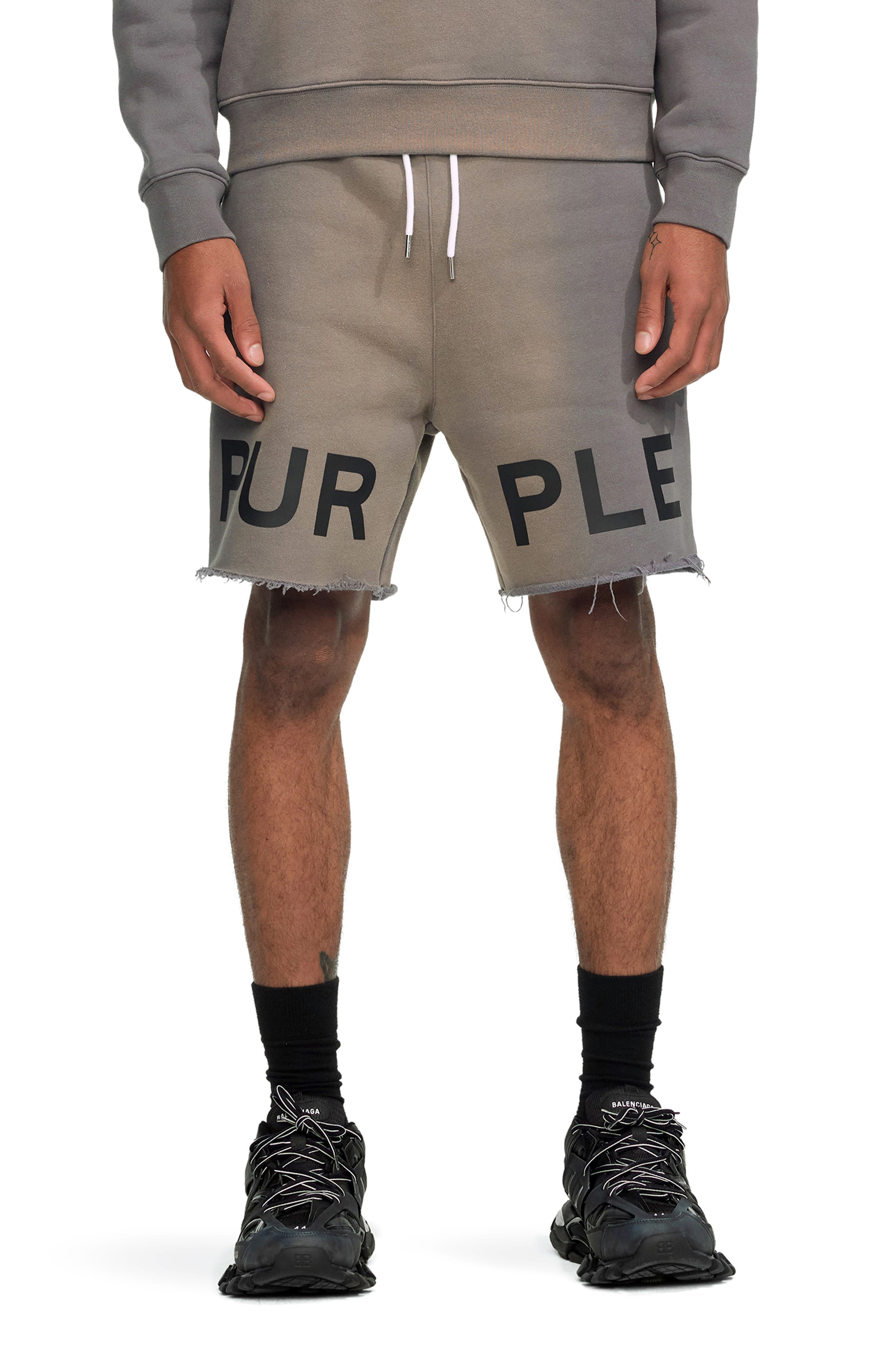 PURPLE BRAND Raw Edge Fleece Shorts (Men) | Nordstromrack