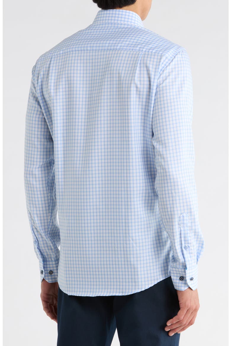 Slim Fit Check Stretch Cotton Dress Shirt, Alternate, color, NAVY