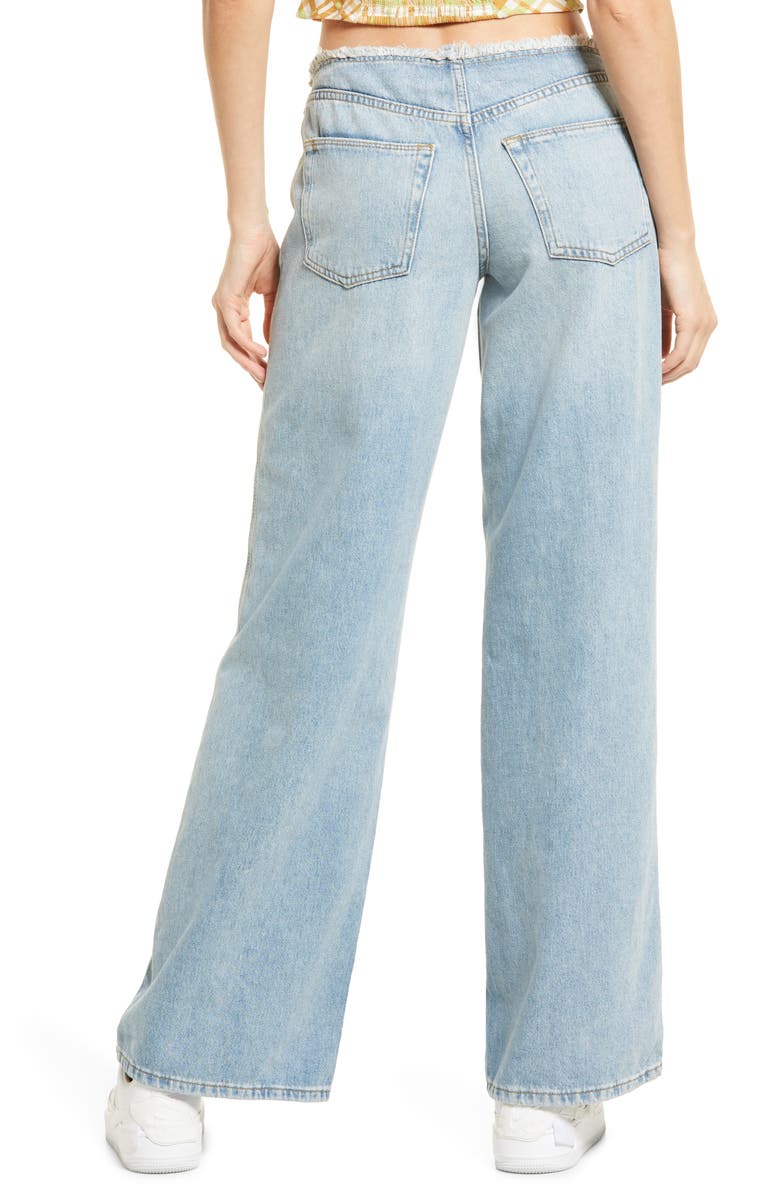 BDG Urban Outfitters Puddle Raw Waist Low Rise Flare Jeans, Alternate, color,