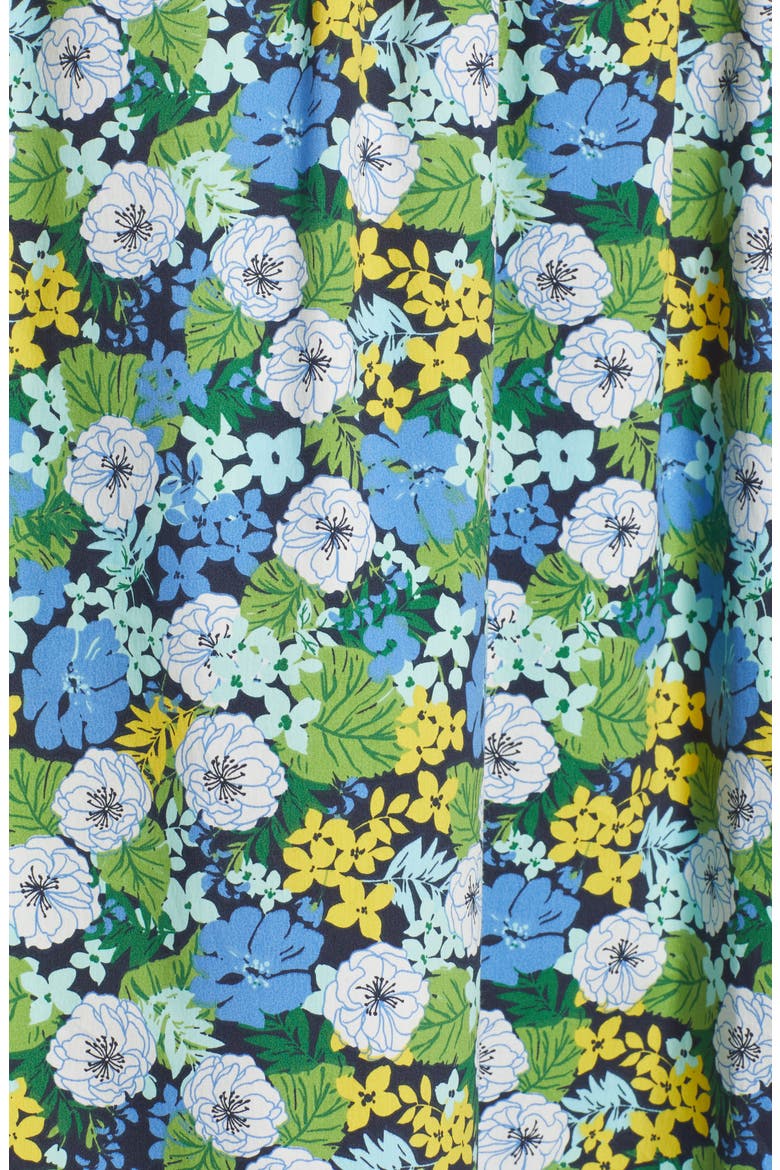 Pull-On Poplin Skirt, Alternate, color, BLUE PALM FLORAL