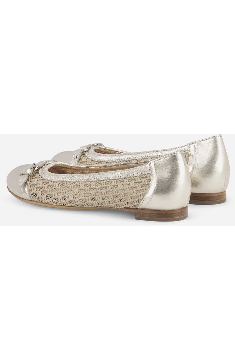 AGL Monia Ballet Flat, Alternate, color, Platinum Fabric