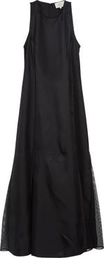 LOULOU DE SAISON Iraka Silk Twill Midi Dress
