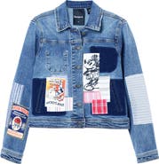 Desigual Mickey Mouse Patchwork Denim Jacket