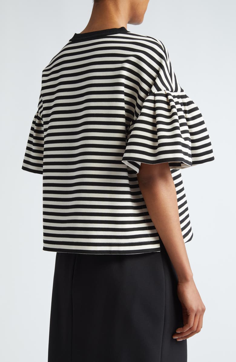 Max Mara Peirak Stripe Bell Sleeve Knit Top, Alternate, color,