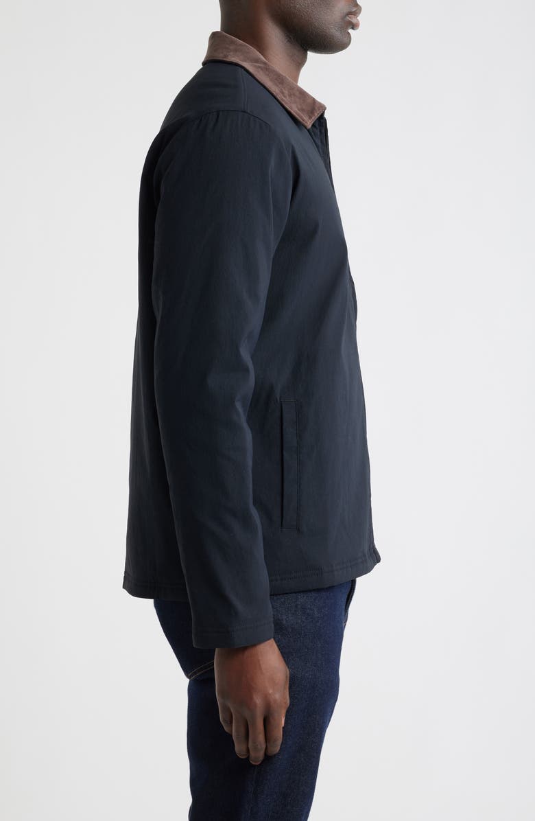 TravisMathew Nitro Noir Stretch Nylon Zip Jacket, Alternate, color, Black