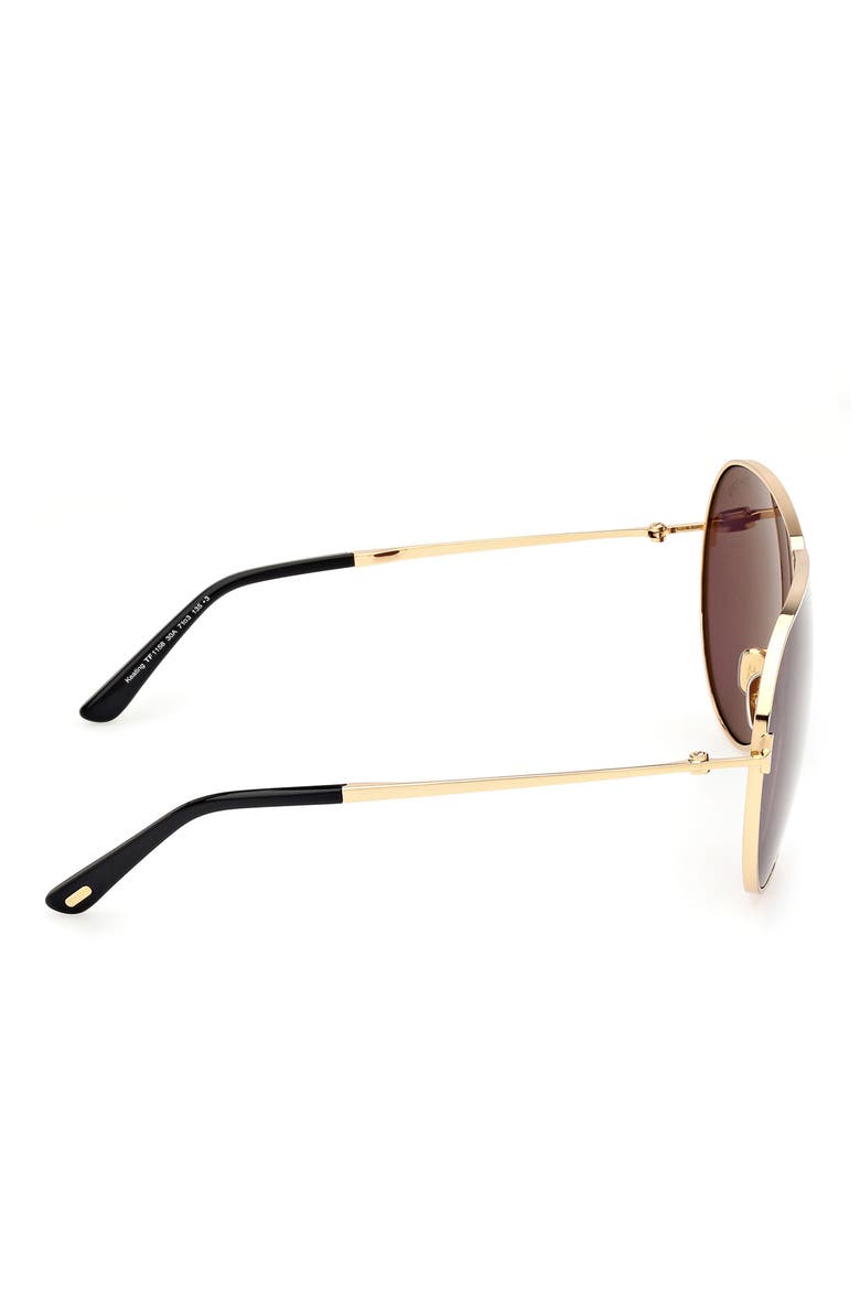 Keating 71mm Oversize Pilot Sunglasses, Alternate, color, SHINY DEEP GOLD / SMOKE