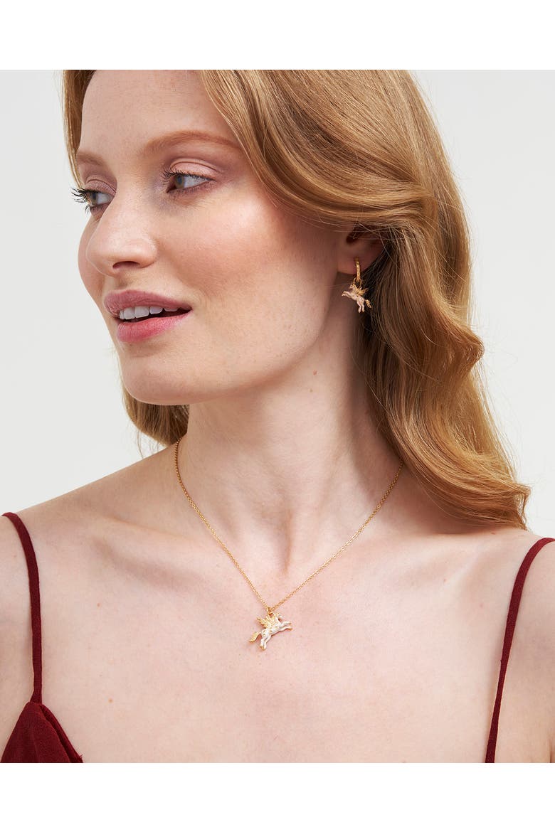 Pegasus Necklace, Alternate, color, Gold