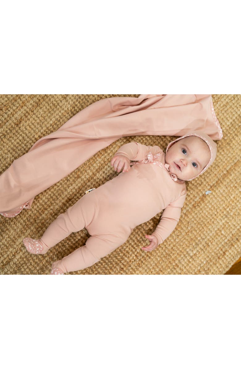 Manière Kids' Speckled Faux Wrap Footie, Alternate, color, Pink