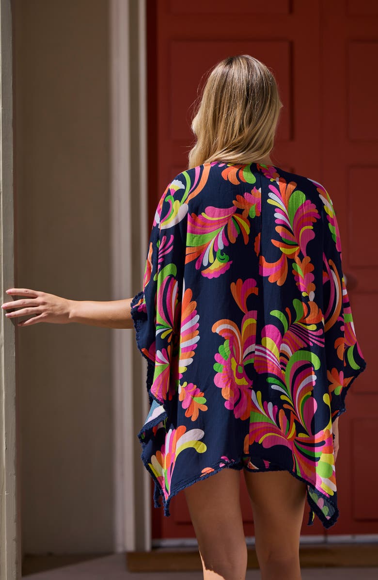 Trina Turk Poolside Swirl Cover-Up Shorts, Alternate, color, 