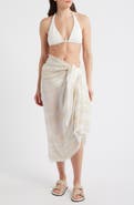 Nordstrom Sheer Stripe Pareo Wrap