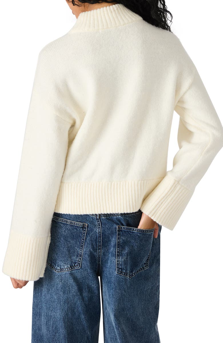 Steve Madden Ivi Mock Neck Sweater, Alternate, color, Cream