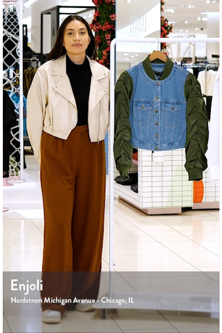 Emelia Mixed Media Bomber Jacket video