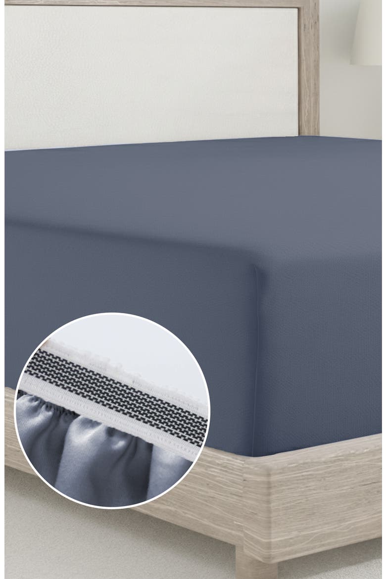 Signature Comfort 100% Egyptian Cotton Breatheable Percale Sheet Set, Alternate, color, Mineral Blue Grey Tone