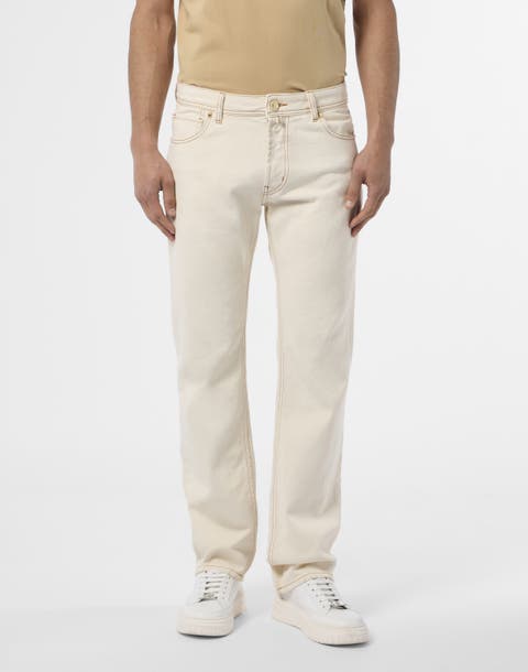 Embroidered 5 Pockets Regular Cut Jeans Men