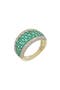 selected 18K Y Gold - Diamond Emerald