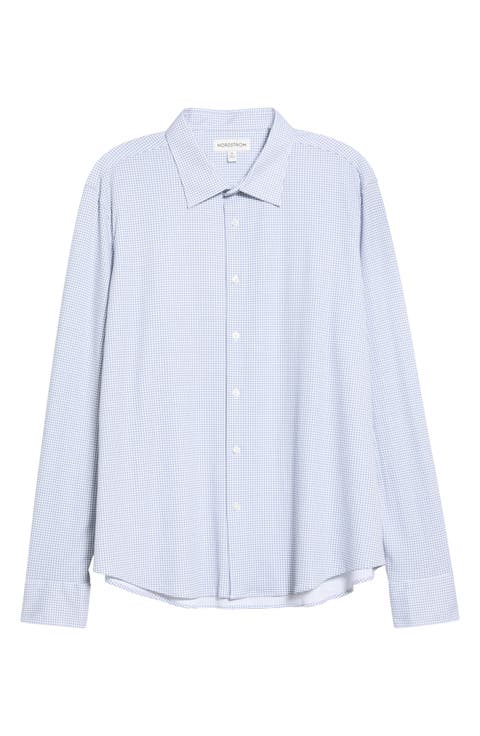Tiller Patterned Cotton Button-Up Shirt