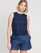 Finery London Gloria Cotton Broderie Sleeveless Top