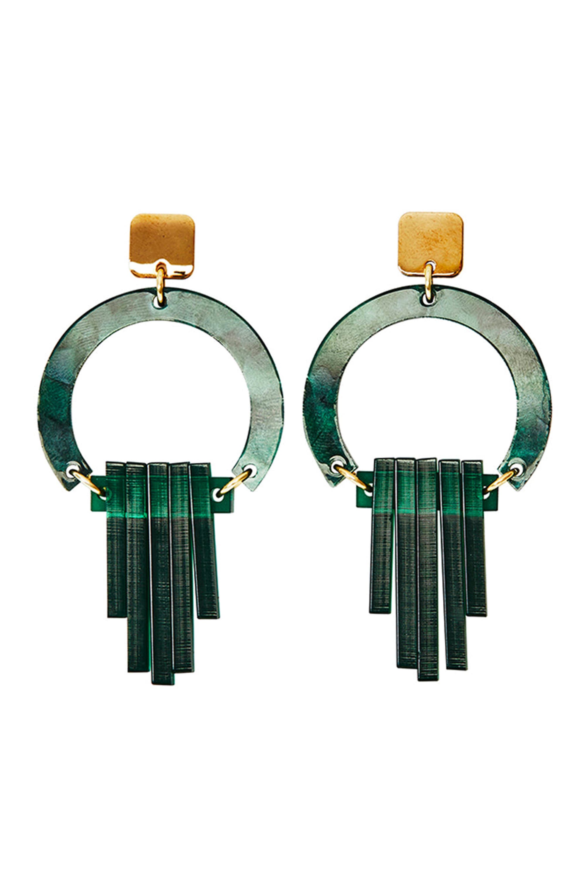 Toolally Art Deco Chandeliers - Emerald Pearl 