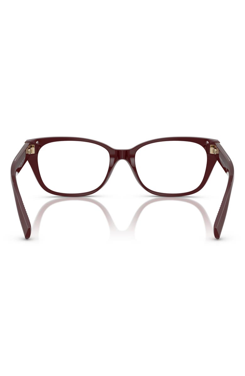 Tiffany & Co. 52mm Pillow Optical Glasses, Alternate, color, Burgunday