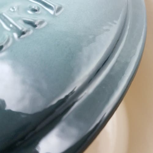 Crock-pot Artisan 7 Quart Round Cast Iron Dutch Oven In Slate Grey In Blue