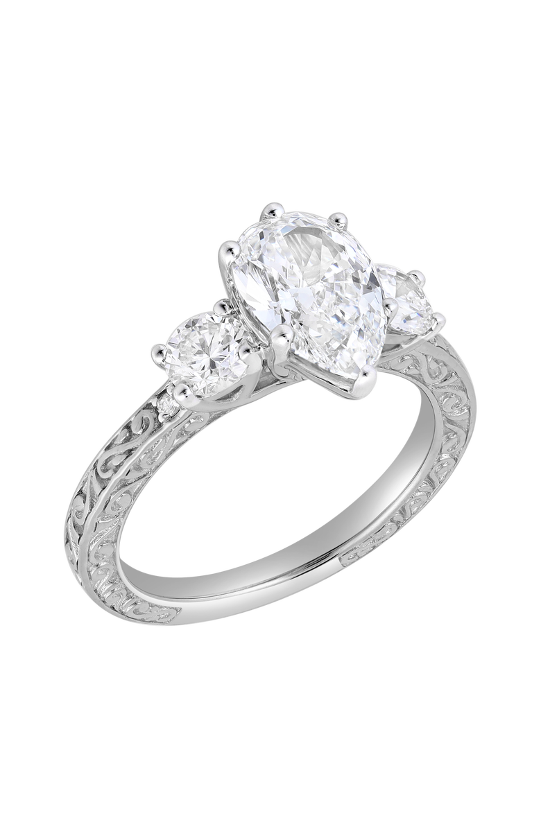 LuvMyJewelry Orlina 14K Gold 2.65 Ct Pear Lab Grown Diamond Engagement Ring, Alternate, color, 14K White Gold