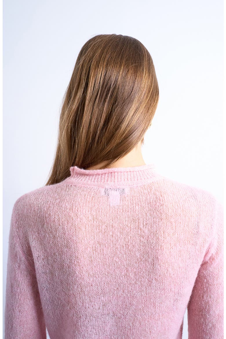 Roll Neck Sweater, Alternate, color, LIGHT PINK