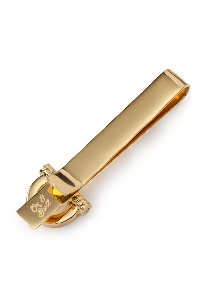 Horsebit Cuff Links & Tie Bar Gift Set, Alternate, color, GOLD