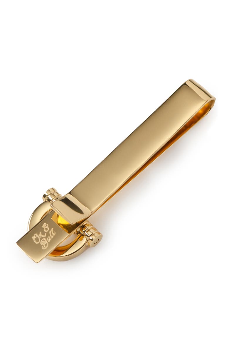 Cufflinks, Inc. Horsebit Cuff Links & Tie Bar Gift Set, Alternate, color, Gold