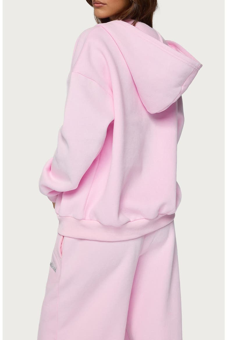 Diva Logo Zip-Up Hoodie, Alternate, color, LIGHT-PINK