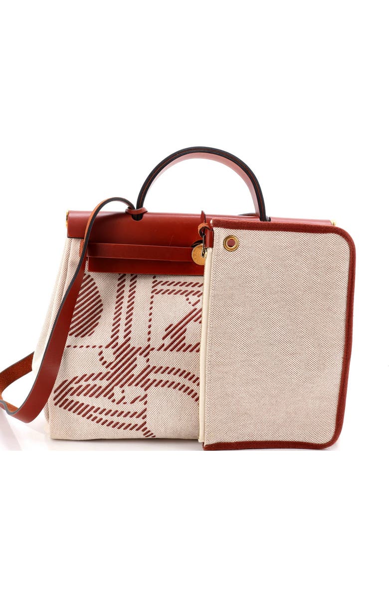 Pre-Owned Hermes Herbag Zip Relief Brides de Gala Toile and Leather 31, Alternate, color, Cuivre